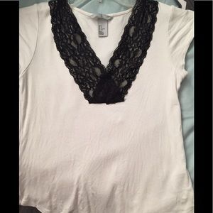 H&M Black laced t-shirt